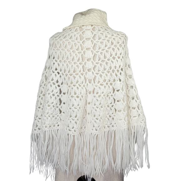 Vintage Handmade Knit Shaw and Cap - Picture 2 of 6